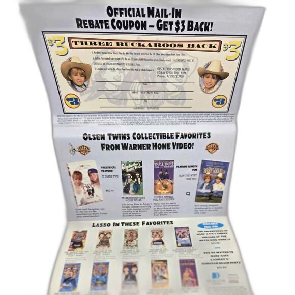 How the West Was Fun VHS 1994 Mary-Kate Olsen Ashley Olsen w/Original Insert - Picture 8 of 9